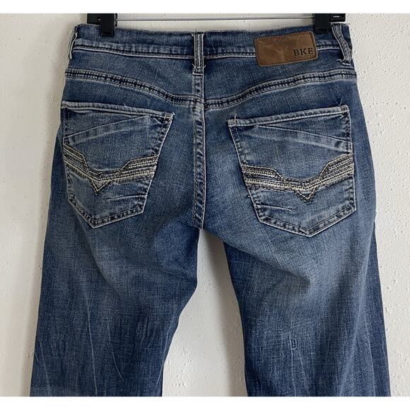 BKE Jeans Mens Size 30x30(30x29) Blue Aiden Bootcut Denim Western - Picture 8 of 12